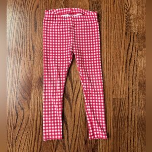 Gymboree Gingham Red & White Girls Leggings - Size 4t